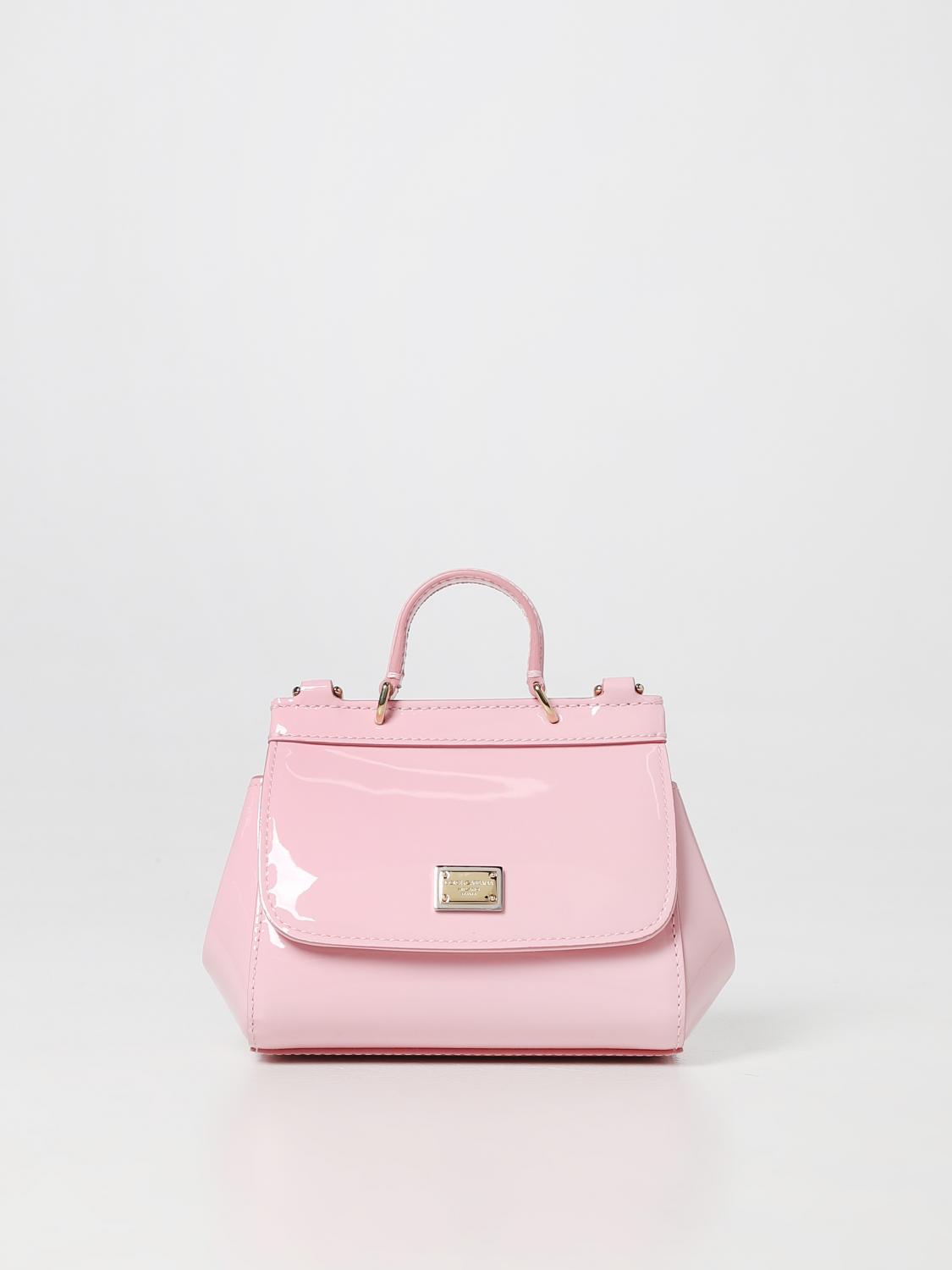 DOLCE & GABBANA TASCHE: Sicily Tasche Dolce & Gabbana aus Lackleder, Pink - Img 1