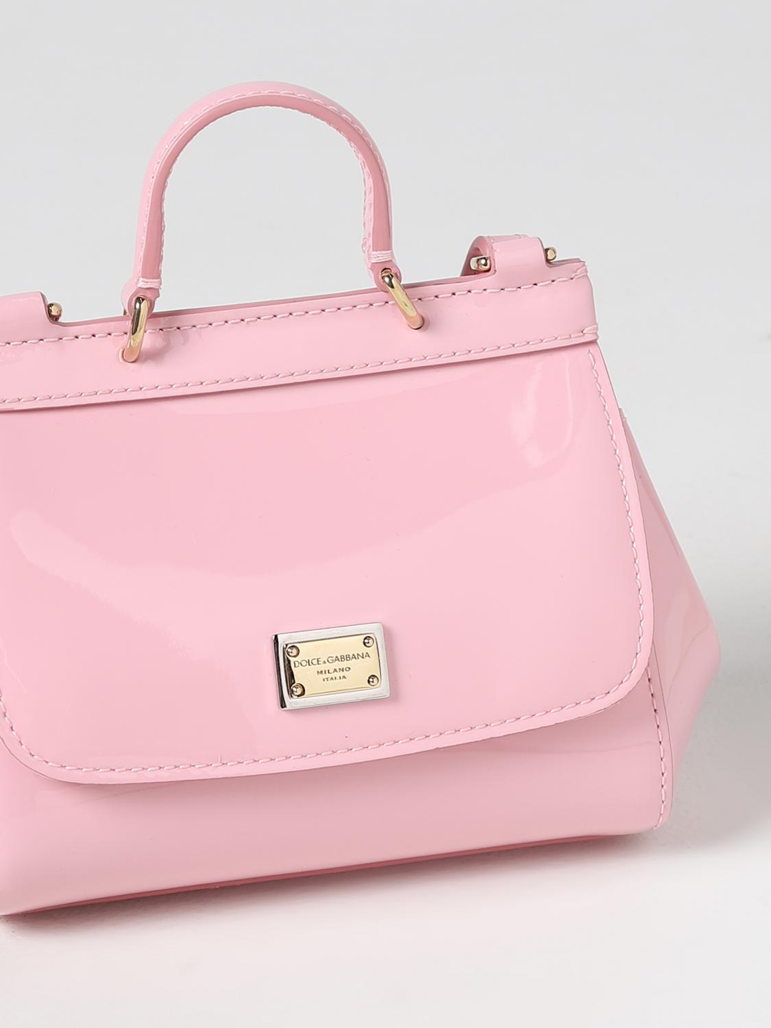 DOLCE & GABBANA TASCHE: Sicily Tasche Dolce & Gabbana aus Lackleder, Pink - Img 3