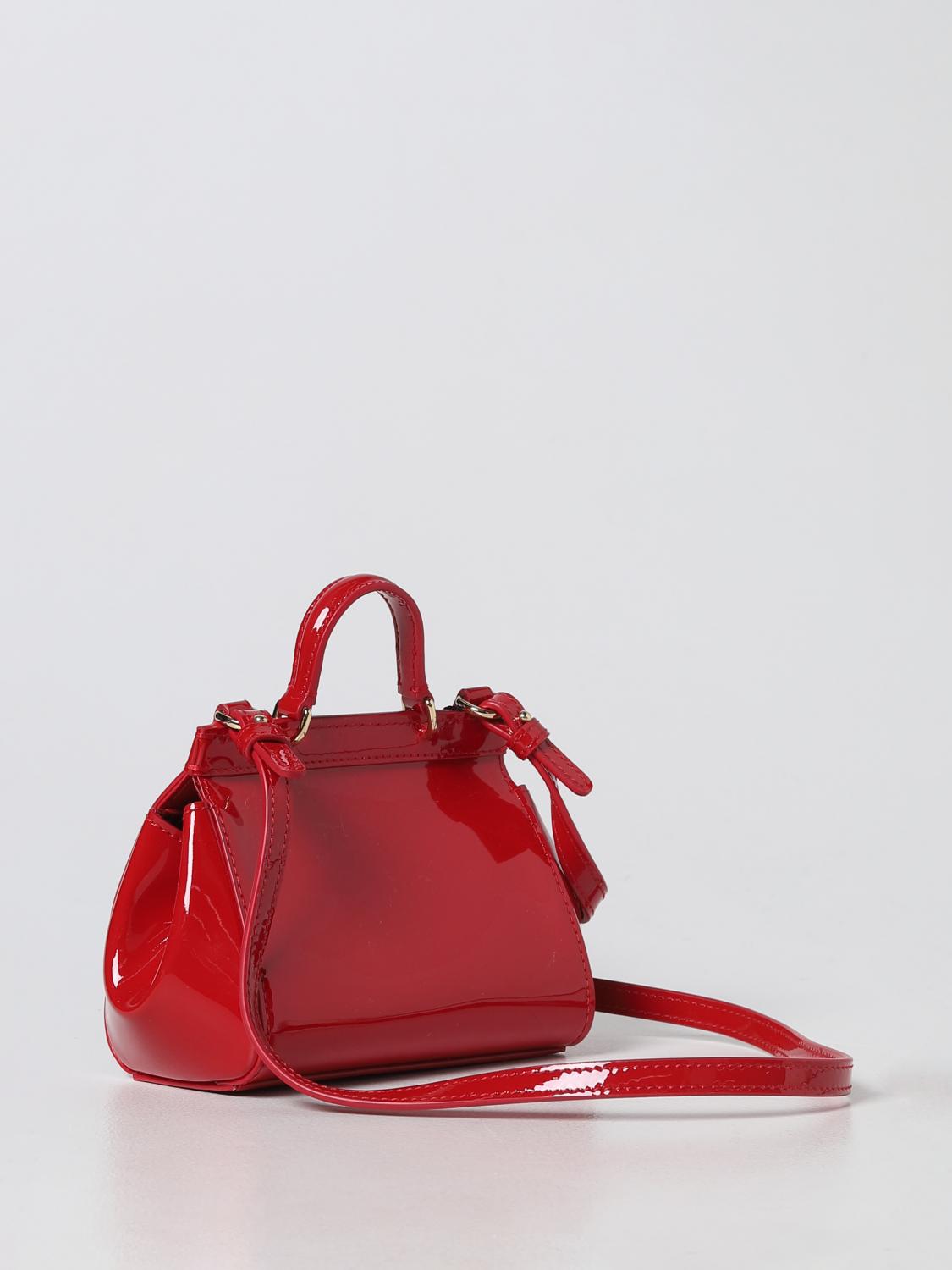 DOLCE & GABBANA TASCHE: Sicily Tasche Dolce & Gabbana aus Lackleder, Rot - Img 2