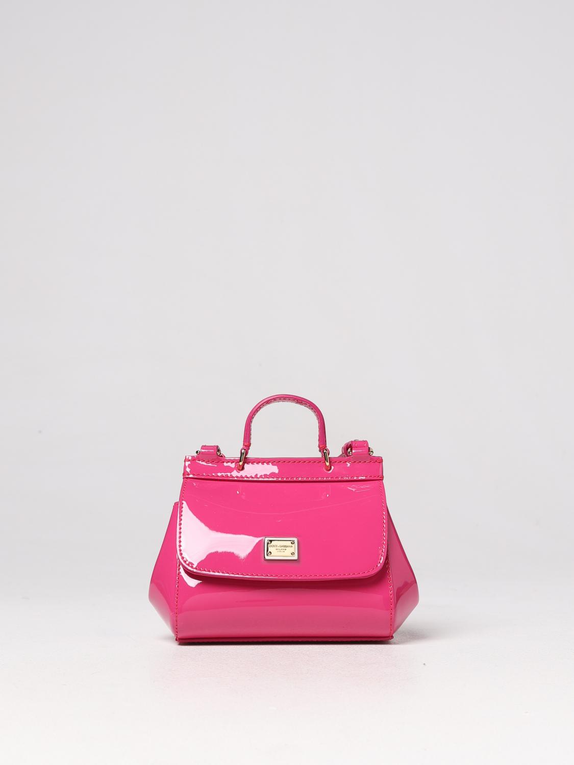 DOLCE & GABBANA TASCHE: Sicily Tasche Dolce & Gabbana aus Lackleder, Geranium - Img 1