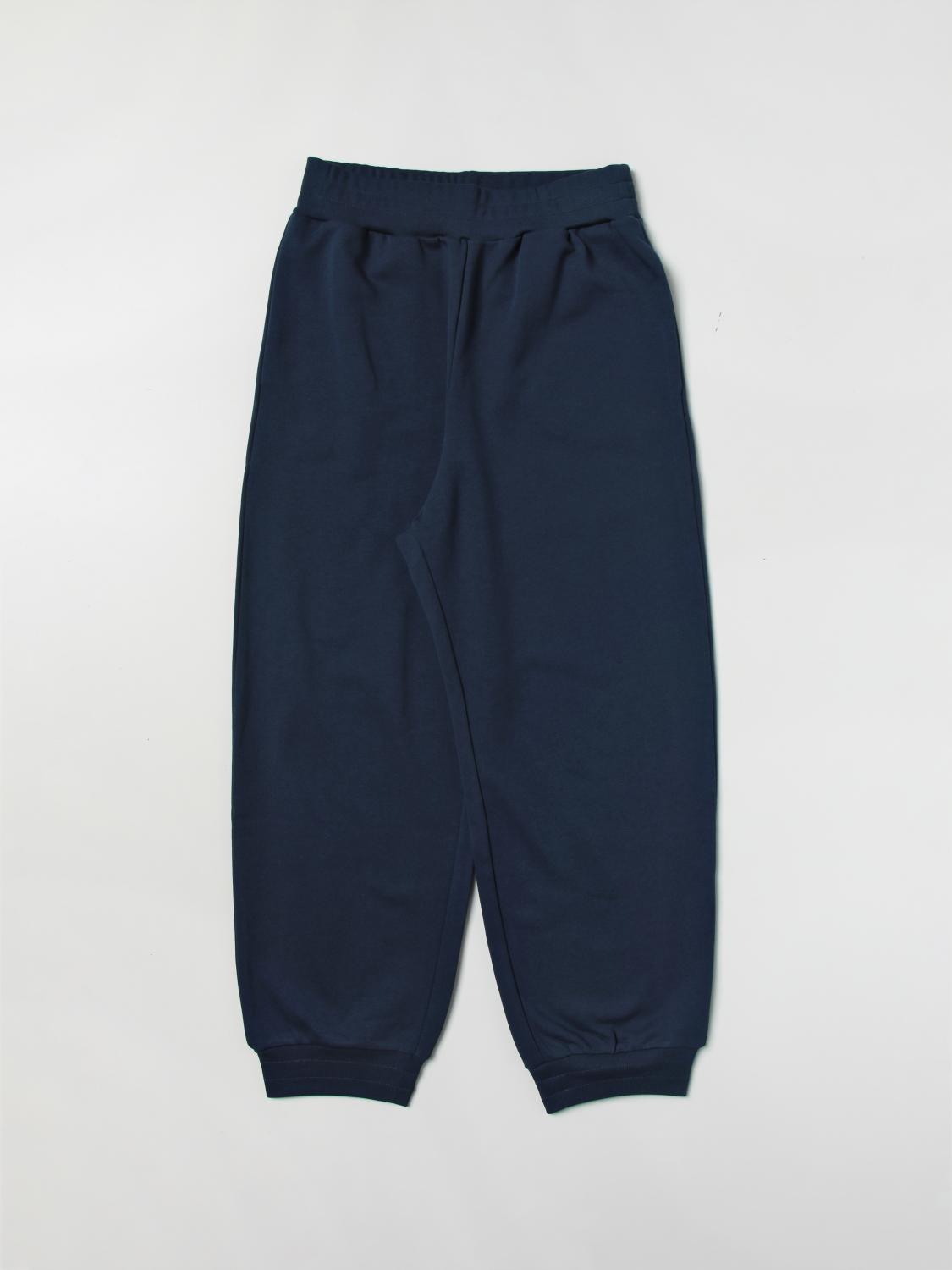 FENDI PANTS: Fendi Kids cotton pants, Blue - Img 1