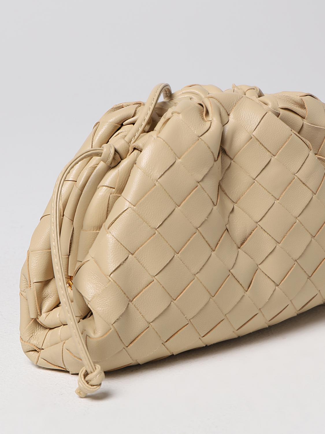 BOTTEGA VENETA CLUTCH: Clutch Bottega Veneta in pelle intrecciata, Grigio - Img 3