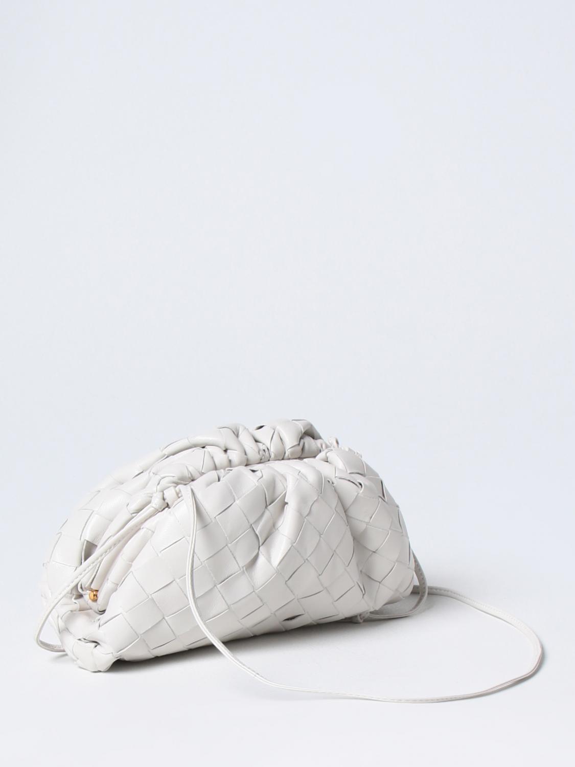 BOTTEGA VENETA CLUTCH: Clutch Bottega Veneta in pelle intrecciata, Beige - Img 2