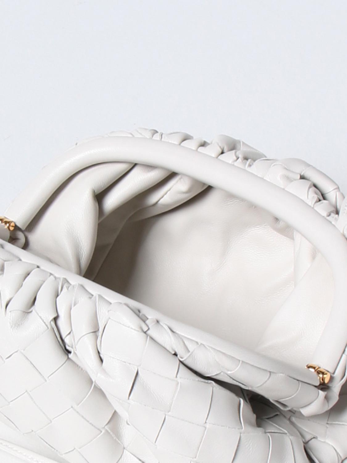 BOTTEGA VENETA CLUTCH: Clutch Bottega Veneta in pelle intrecciata, Beige - Img 4