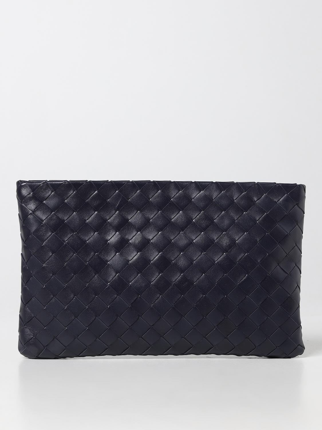 BOTTEGA VENETA CLUTCH: Pouch Bottega Veneta in nappa intrecciata, Oro - Img 1