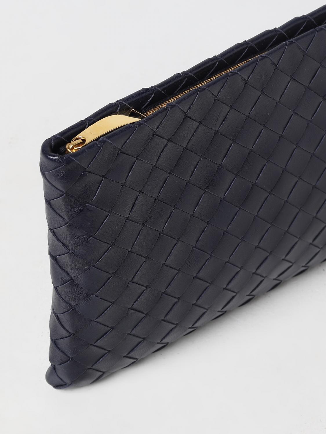 BOTTEGA VENETA CLUTCH: Pouch Bottega Veneta in nappa intrecciata, Oro - Img 3