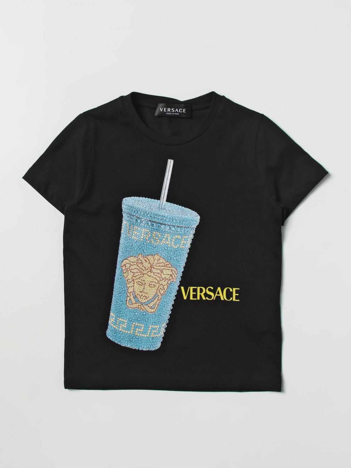 VERSACE CAMISETA: Camisetas niños Versace Young, Negro - Img 1