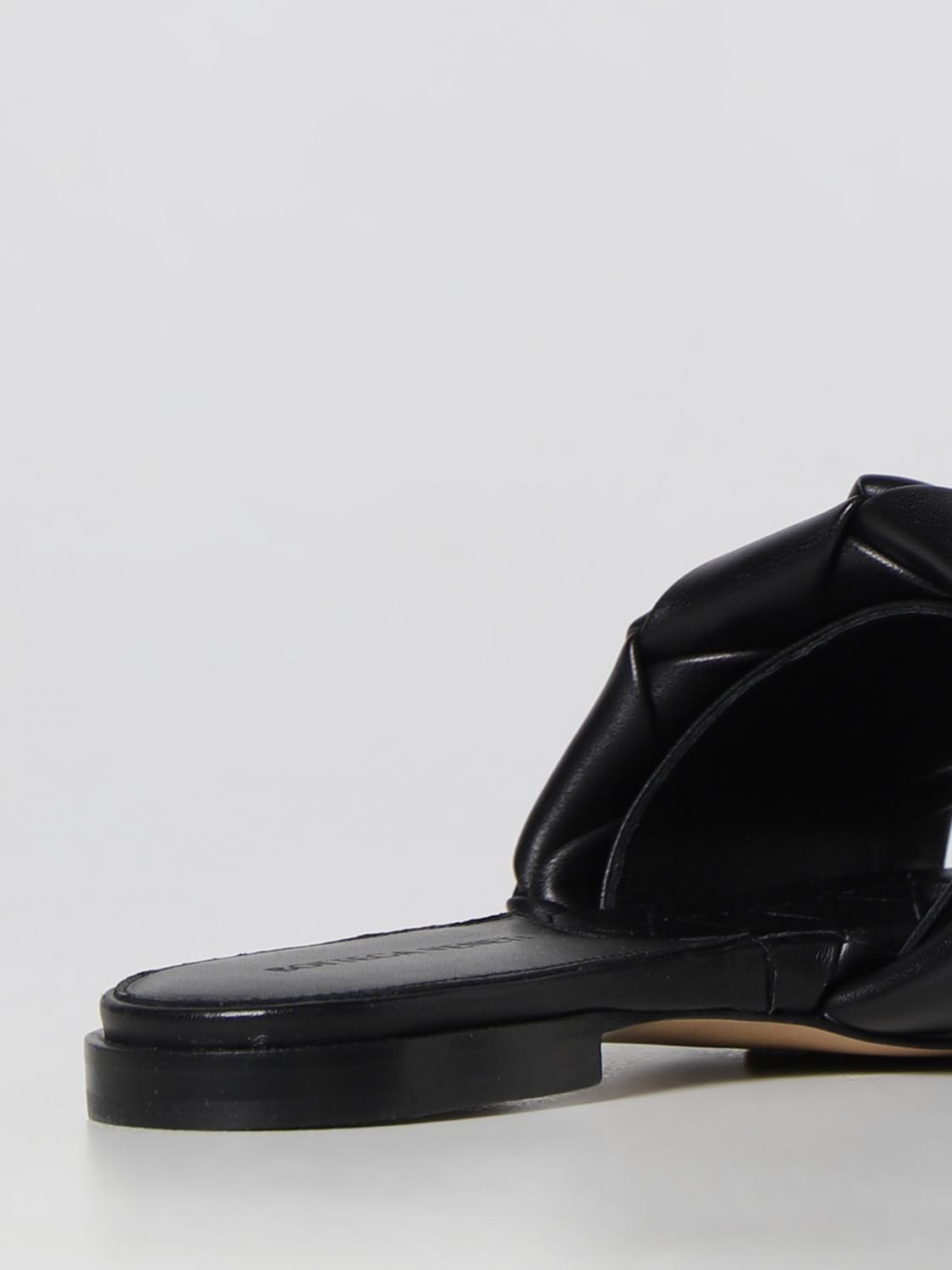 BOTTEGA VENETA FLAT SANDALS: Shoes woman Bottega Veneta, Black - Img 3