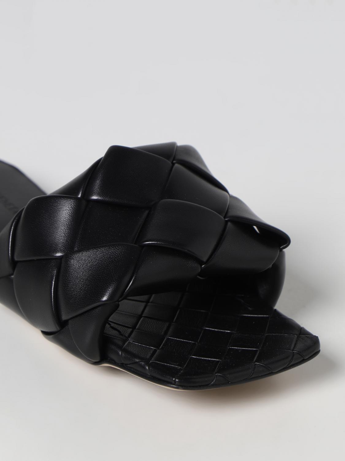 BOTTEGA VENETA FLAT SANDALS: Shoes woman Bottega Veneta, Black - Img 4
