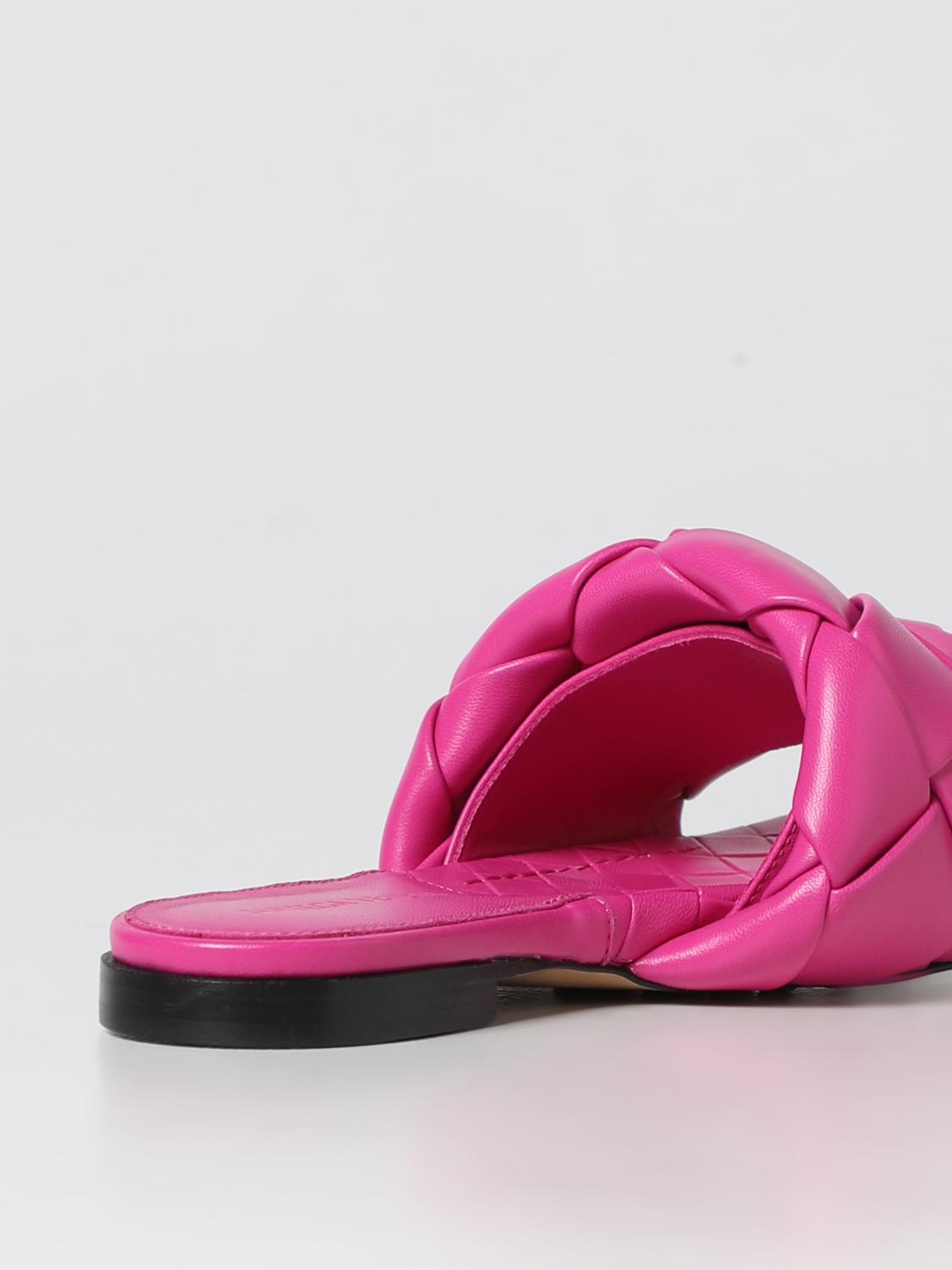 BOTTEGA VENETA SANDALIAS PLANAS: Zapatos mujer Bottega Veneta, Fucsia - Img 3