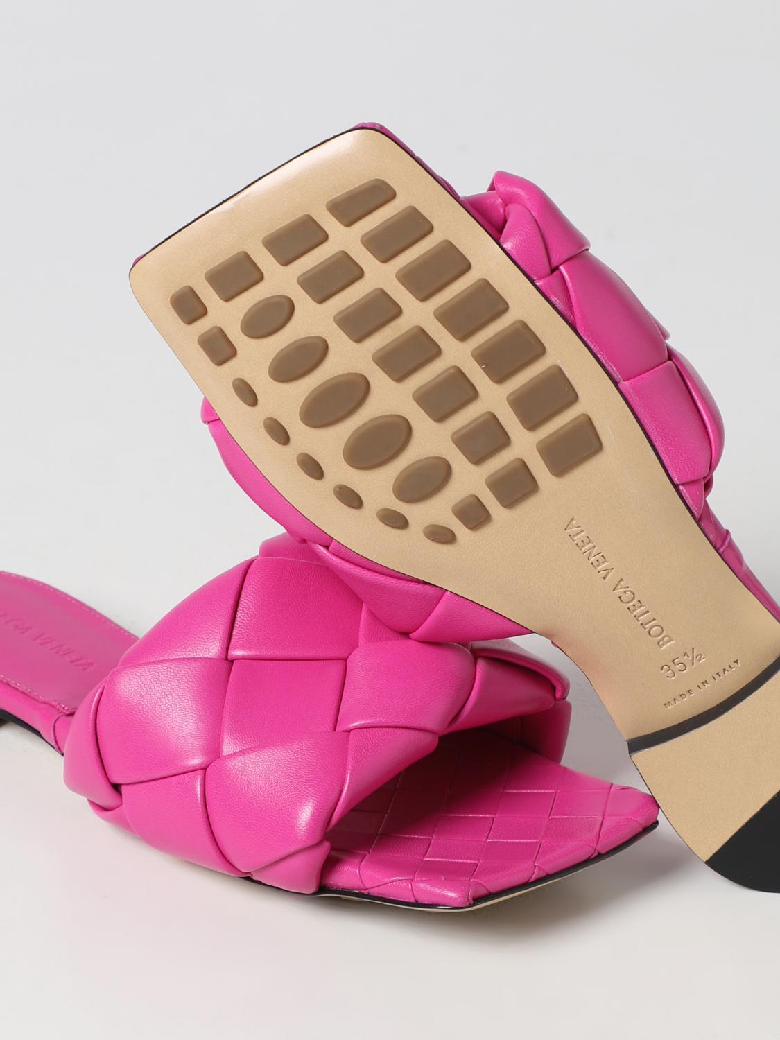 BOTTEGA VENETA SANDALIAS PLANAS: Zapatos mujer Bottega Veneta, Fucsia - Img 4