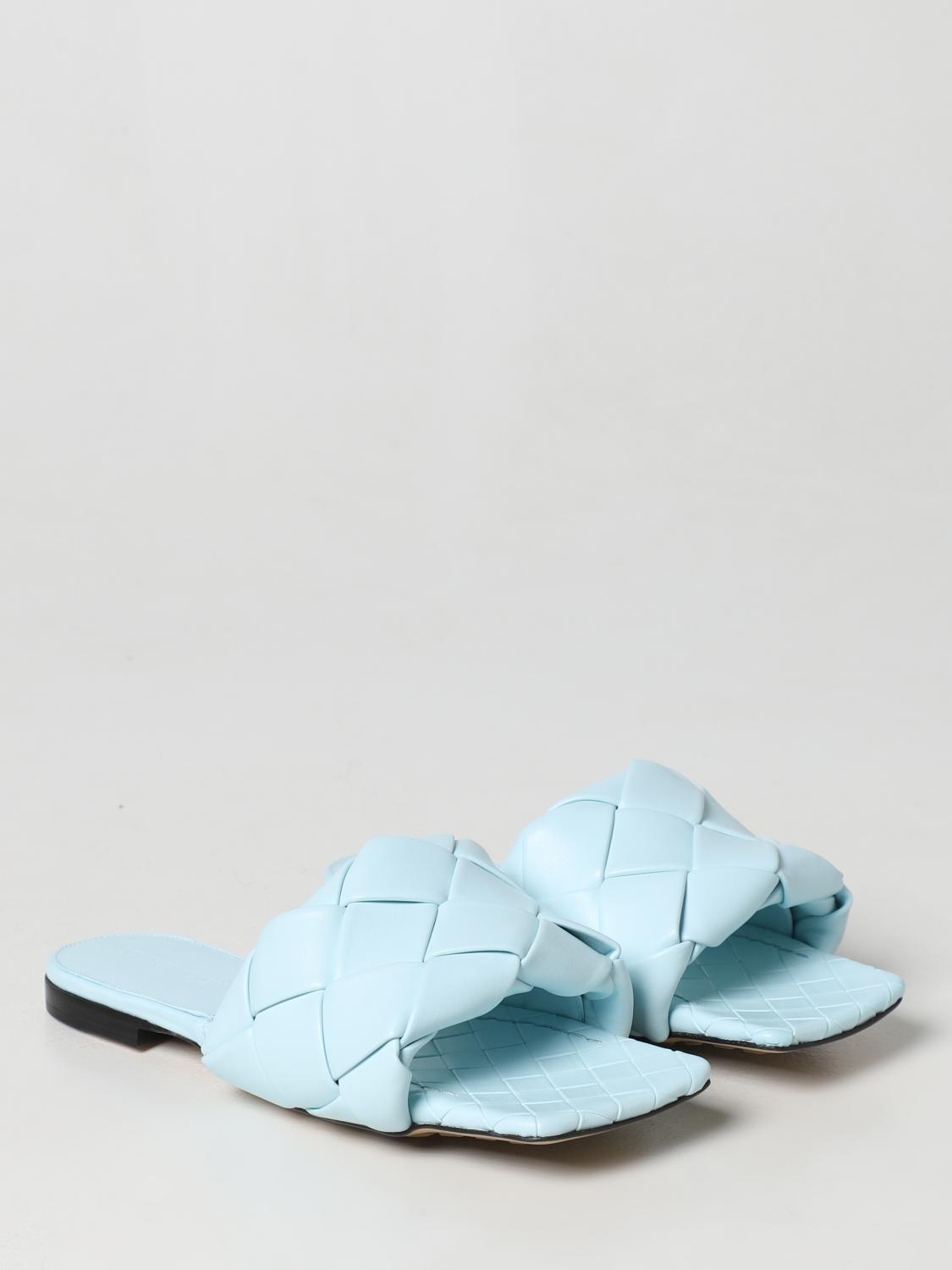 BOTTEGA VENETA SANDALIAS PLANAS: Zapatos mujer Bottega Veneta, Celeste - Img 2