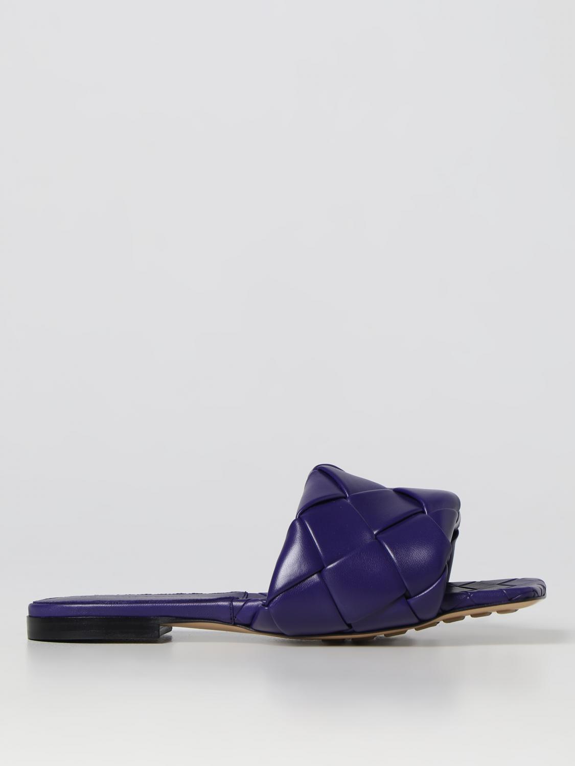 BOTTEGA VENETA FLAT SANDALS: Shoes woman Bottega Veneta, Violet - Img 1