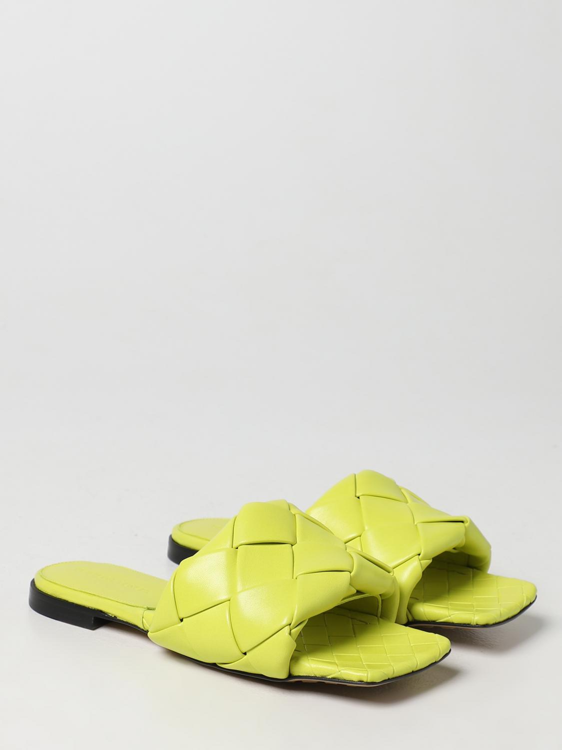 BOTTEGA VENETA FLAT SANDALS: Shoes woman Bottega Veneta, Kiwi - Img 2