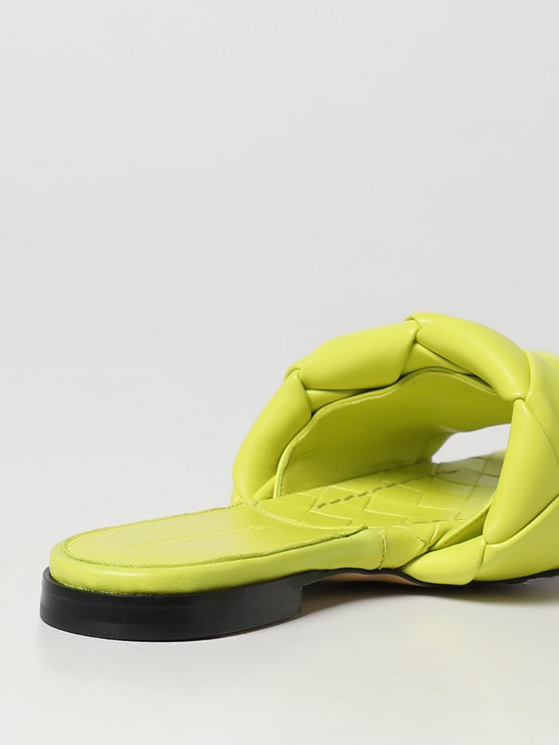 BOTTEGA VENETA FLAT SANDALS: Shoes woman Bottega Veneta, Kiwi - Img 3