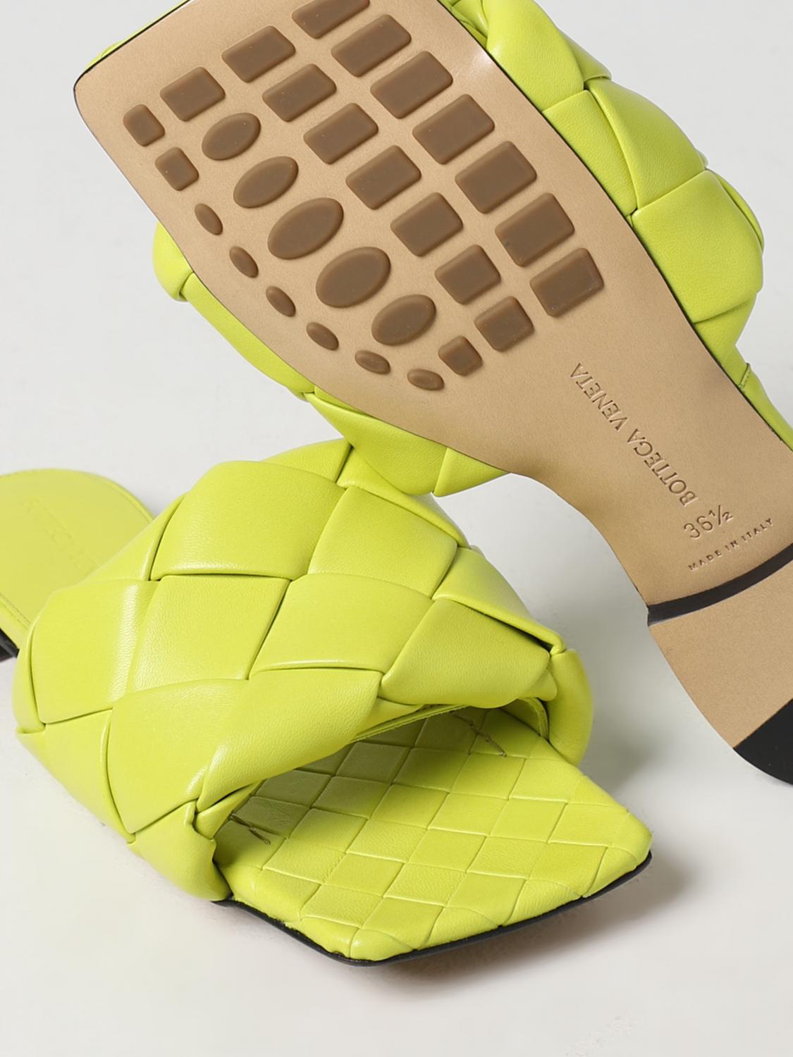 BOTTEGA VENETA FLAT SANDALS: Shoes woman Bottega Veneta, Kiwi - Img 4
