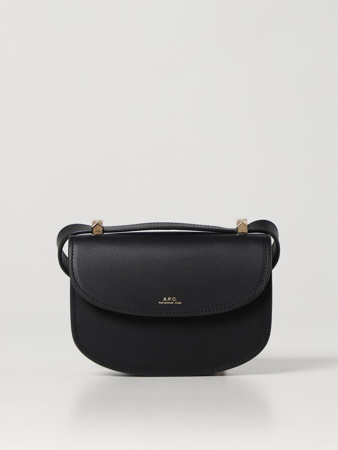 A.P.C. BORSA MINI: Borsa A.P.C. in pelle liscia, Nero - Img 1