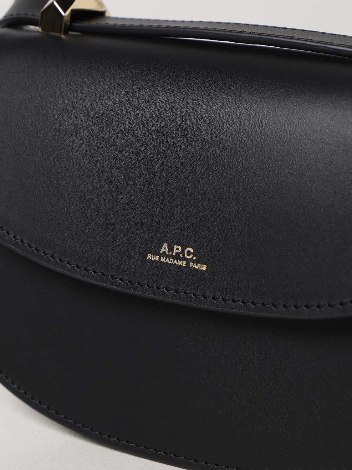 A.P.C. BORSA MINI: Borsa A.P.C. in pelle liscia, Nero - Img 3