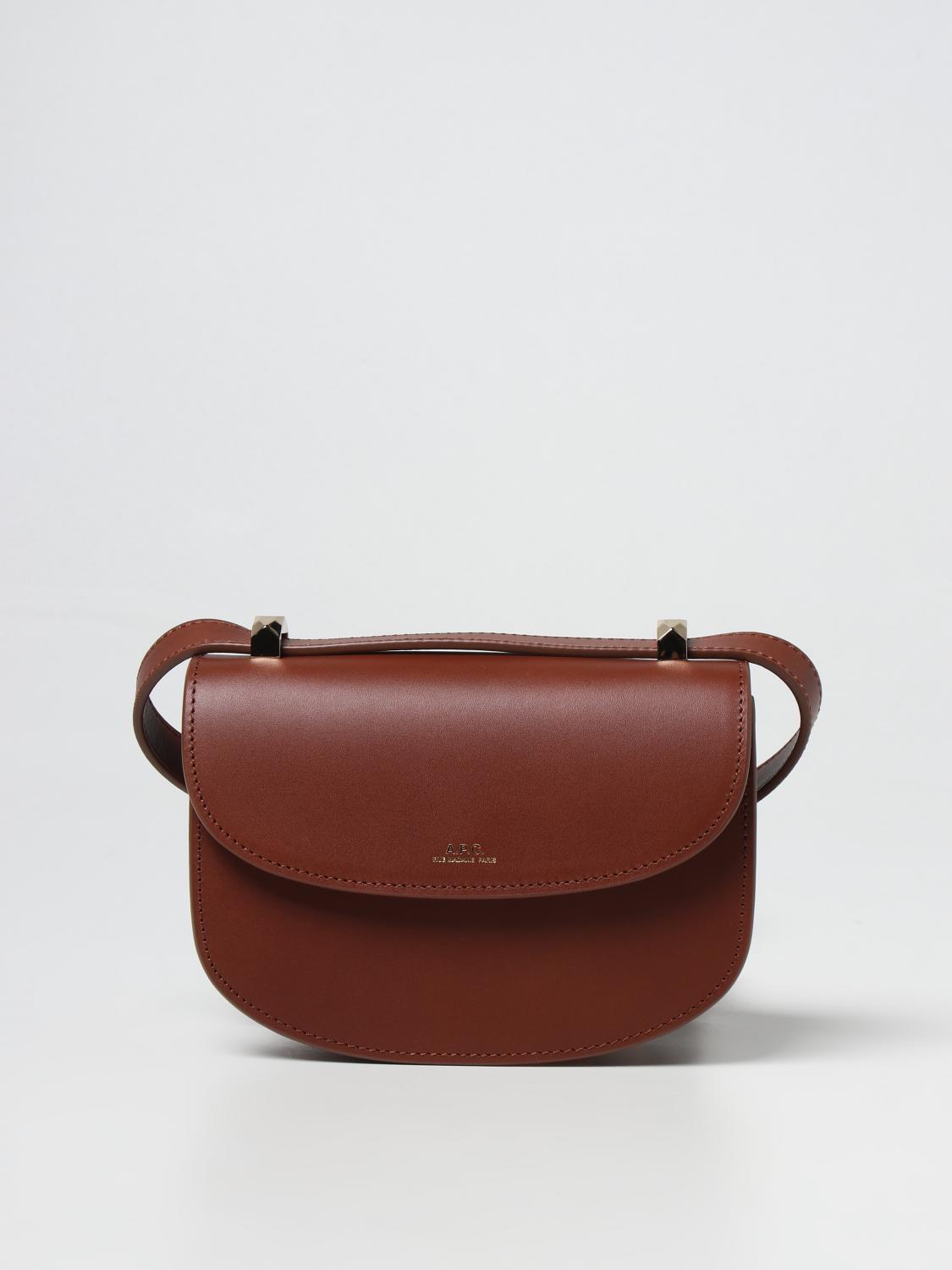 A.P.C. BORSA MINI: Borsa A.P.C. in pelle liscia, Cuoio - Img 1