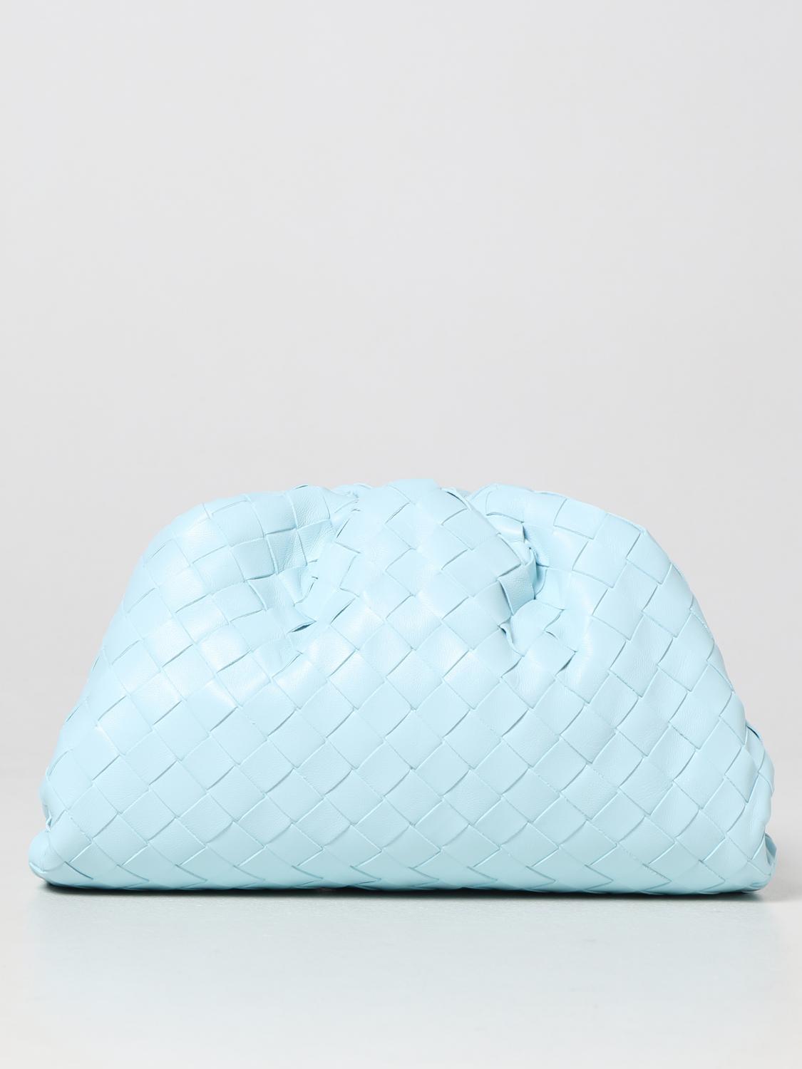BOTTEGA VENETA CLUTCH: Pouch Teen Bottega Veneta in nappa, Acqua - Img 1