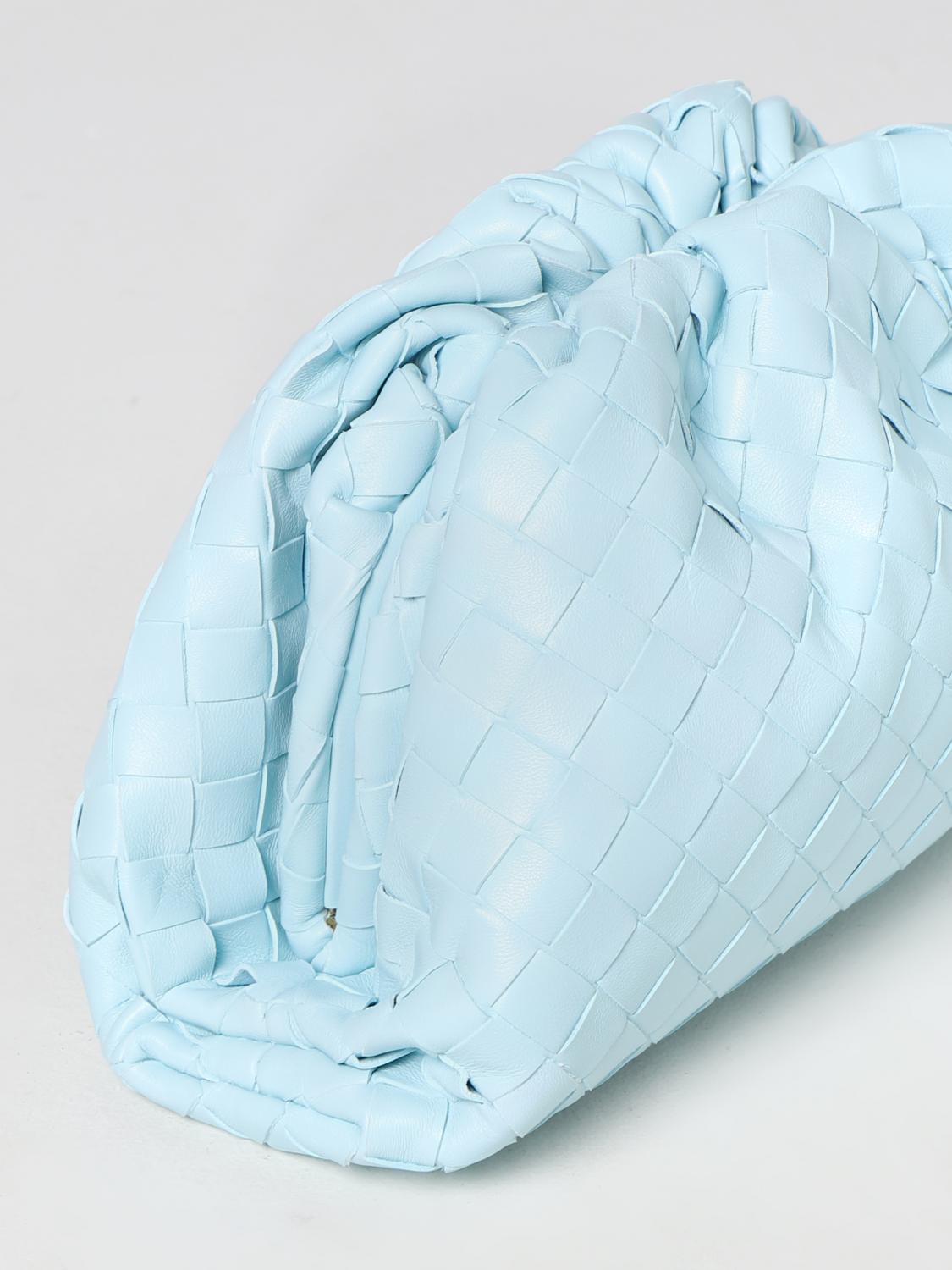 BOTTEGA VENETA CLUTCH: Pouch Teen Bottega Veneta in nappa, Acqua - Img 3