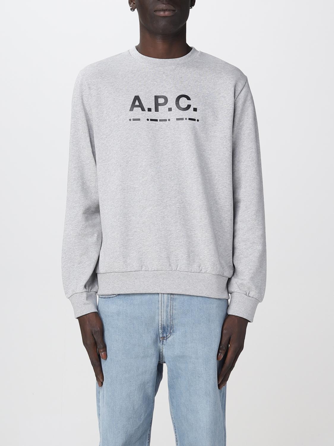 A.P.C. FELPA: Felpa A.P.C. in jersey, Grigio - Img 1