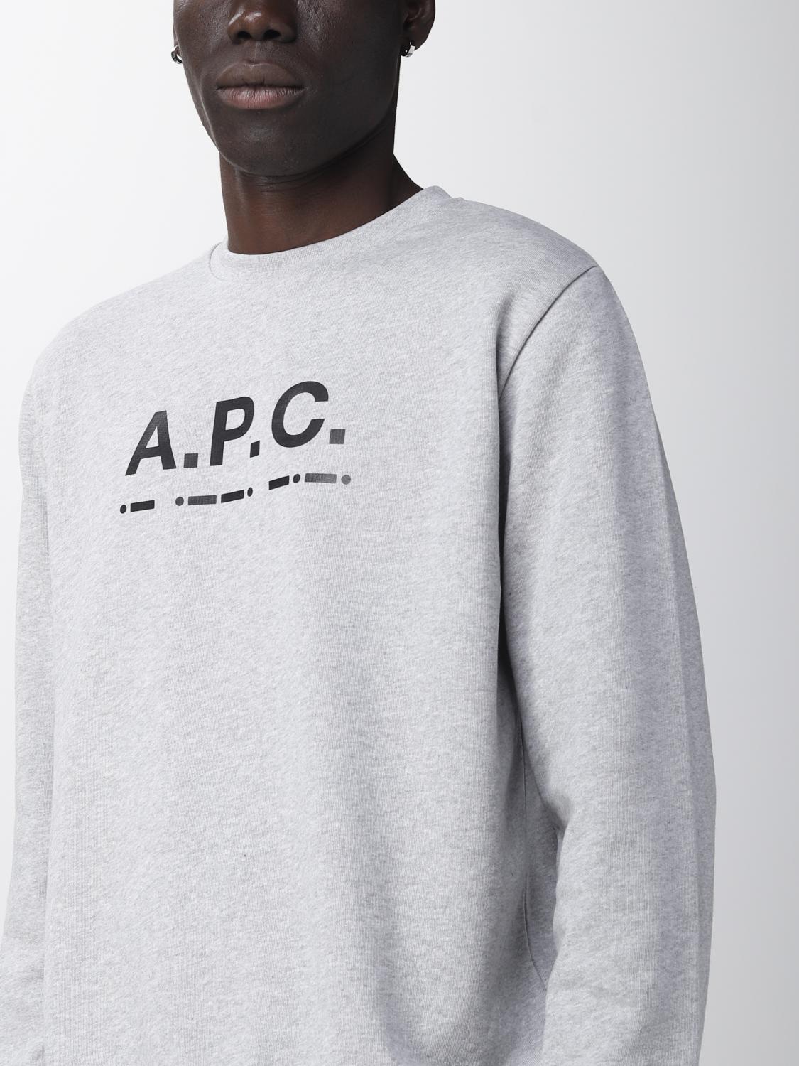 A.P.C. FELPA: Felpa A.P.C. in jersey, Grigio - Img 4