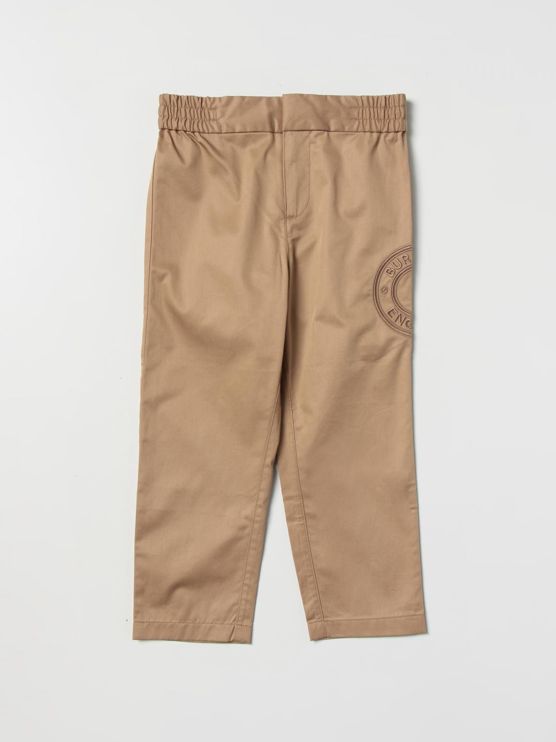 BURBERRY: Pants kids Beige Burberry pants 8063417 online at
