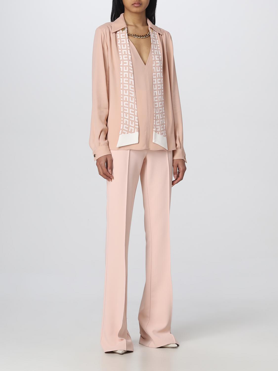ELISABETTA FRANCHI CAMICIA: Camicia Elisabetta Franchi in georgette, Rosa - Img 2