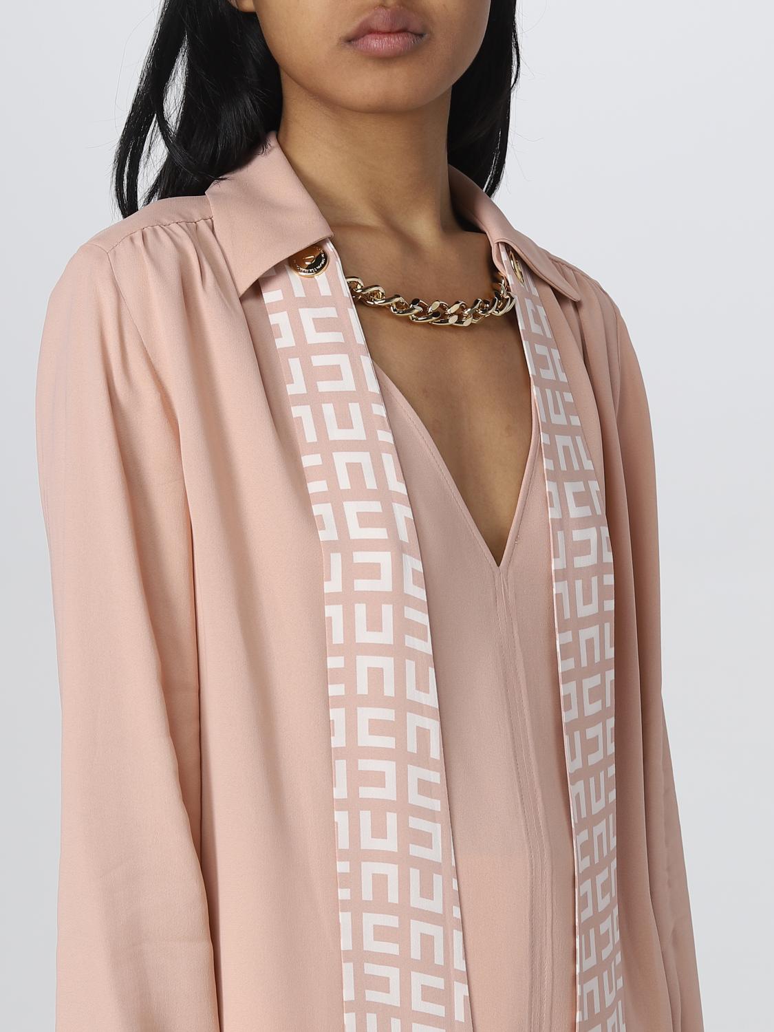 ELISABETTA FRANCHI CAMICIA: Camicia Elisabetta Franchi in georgette, Rosa - Img 4