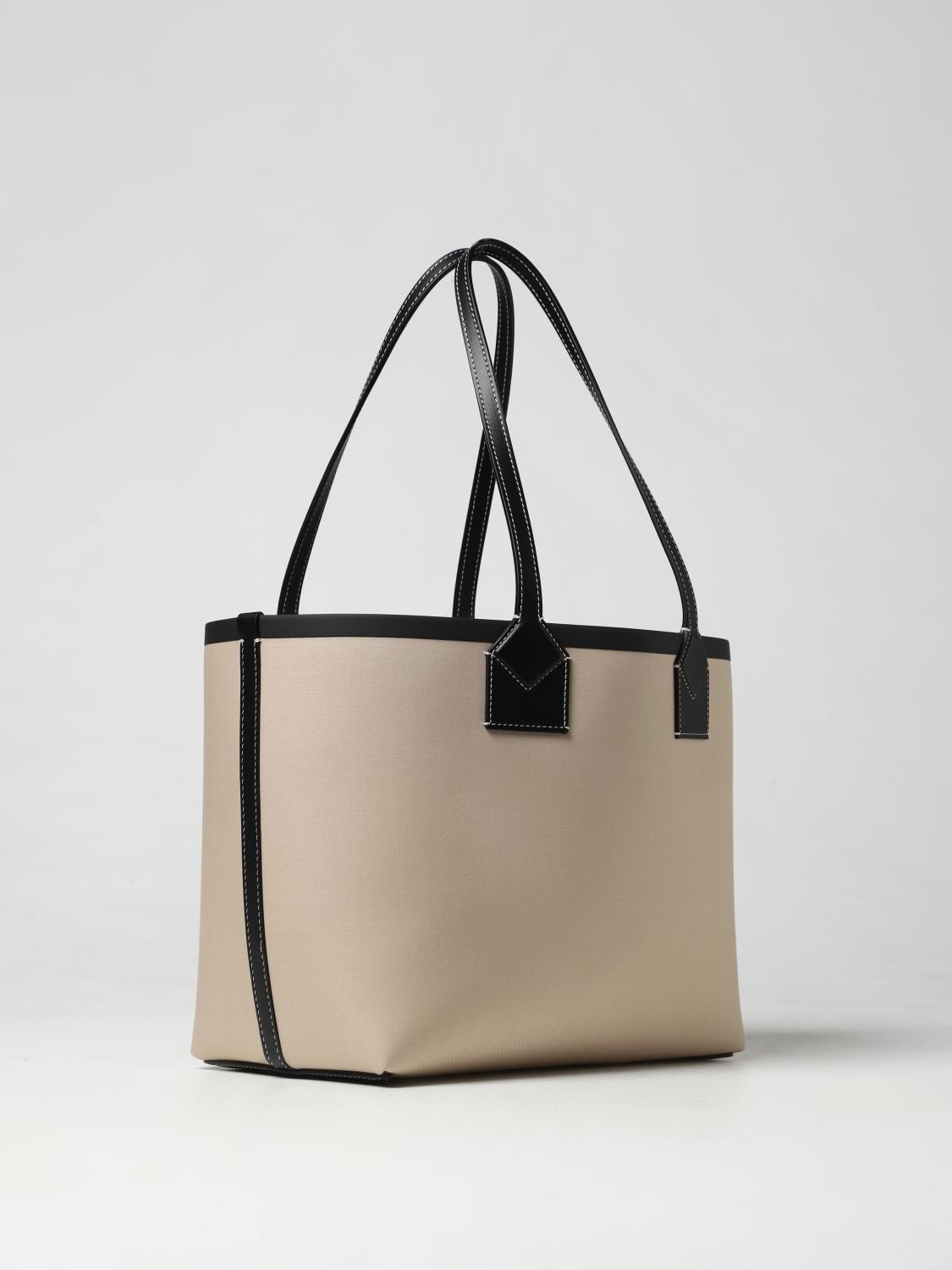 BURBERRY BORSA TOTE: Borsa Burberry in tessuto, Beige - Img 3