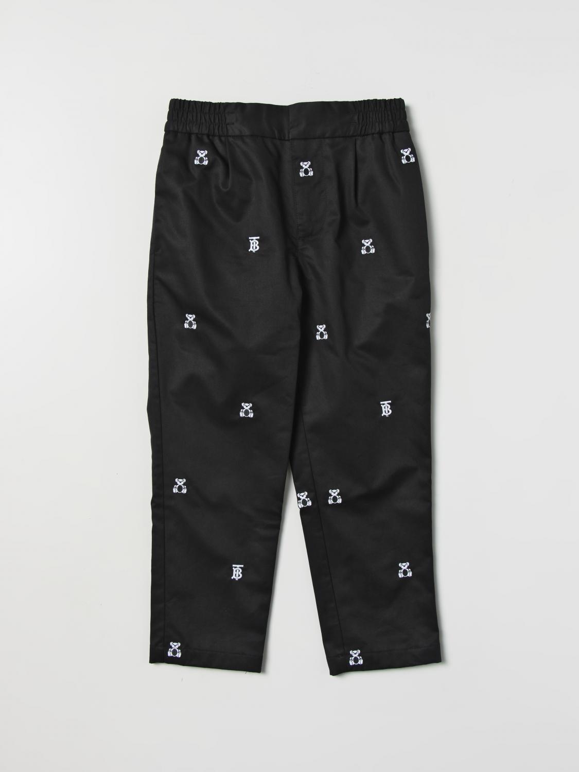 BURBERRY PANTS: Burberry cotton pants, Black - Img 1