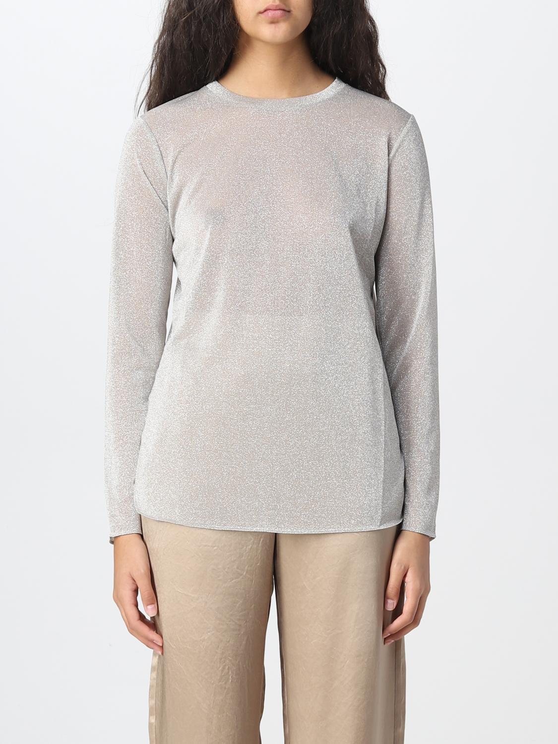 MAX MARA TOP: Blusa Max Mara in lurex, Argento - Img 1