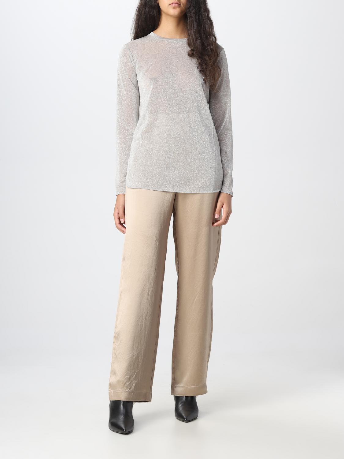 MAX MARA TOP: Blusa Max Mara in lurex, Argento - Img 2