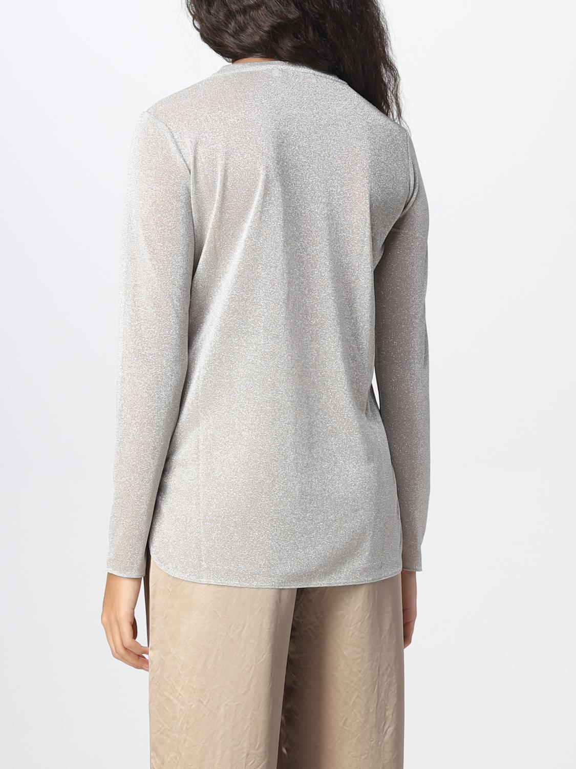 MAX MARA TOP: Blusa Max Mara in lurex, Argento - Img 3
