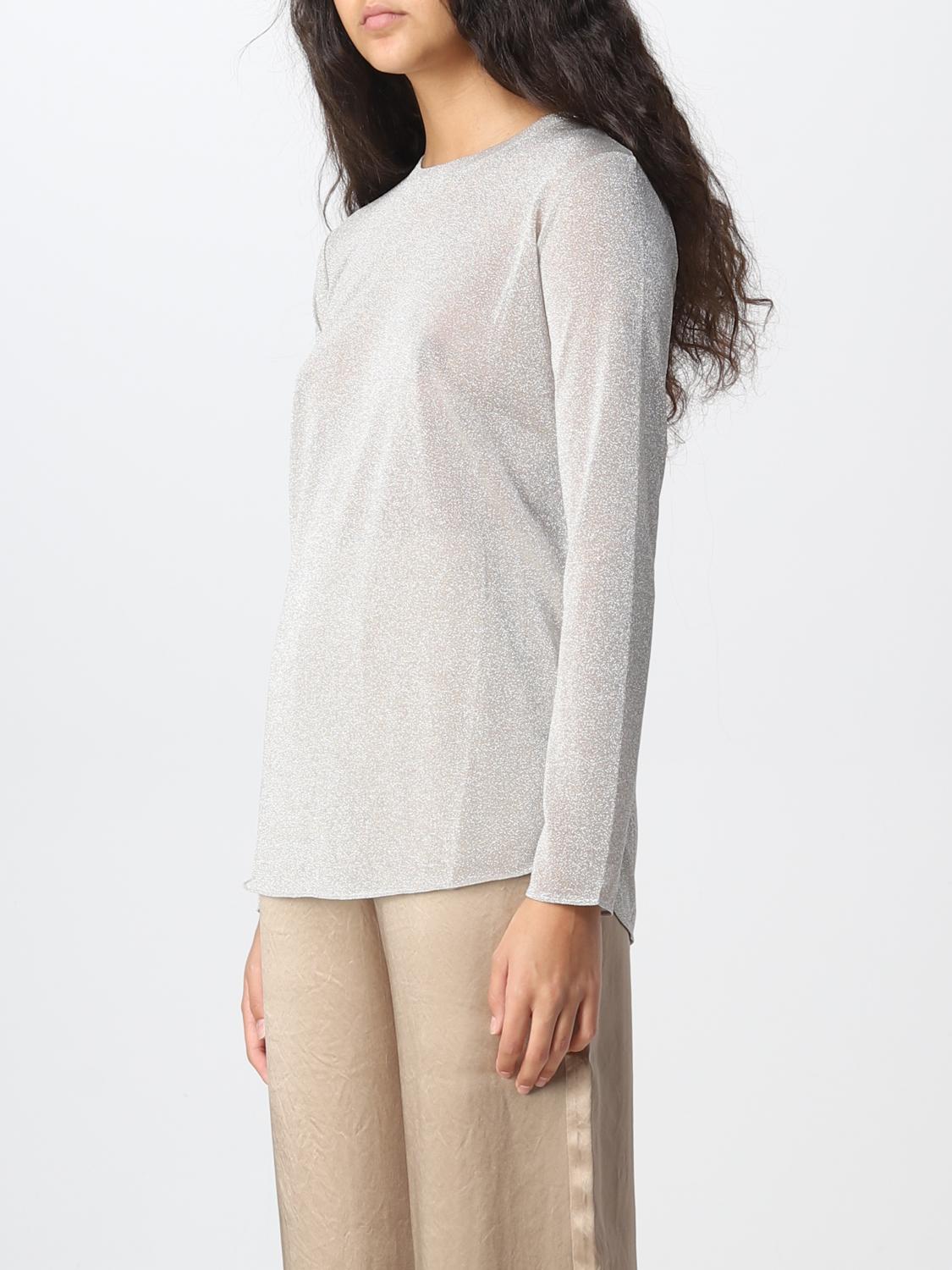 MAX MARA TOP: Blusa Max Mara in lurex, Argento - Img 4