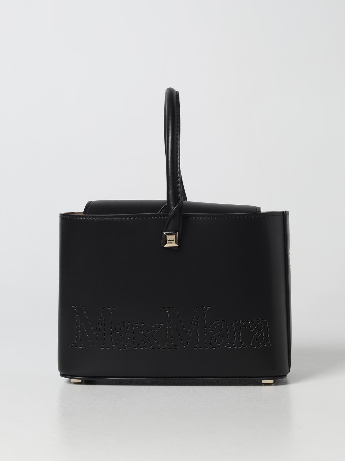 MAX MARA BORSA A MANO: Borsa Max Mara in pelle, Nero - Img 1