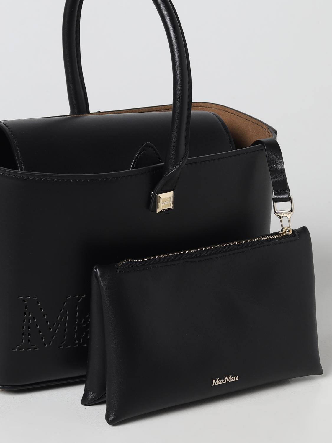 MAX MARA BORSA A MANO: Borsa Max Mara in pelle, Nero - Img 4