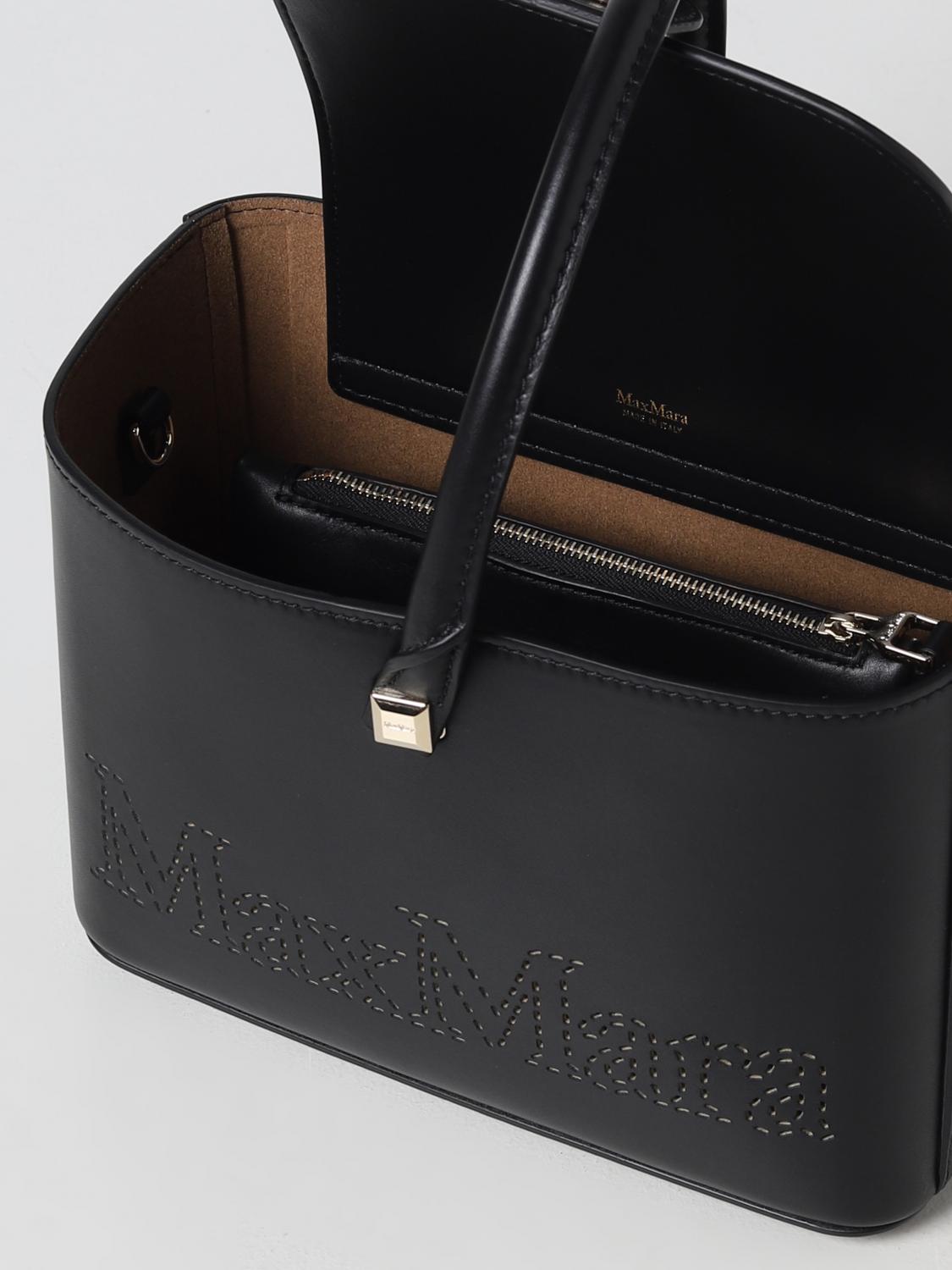 MAX MARA BORSA A MANO: Borsa Max Mara in pelle, Nero - Img 5