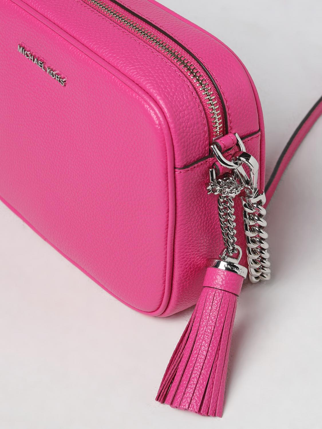 MICHAEL KORS BORSA A TRACOLLA: Borsa Michael Kors in pelle a grana, Ciliegia - Img 3