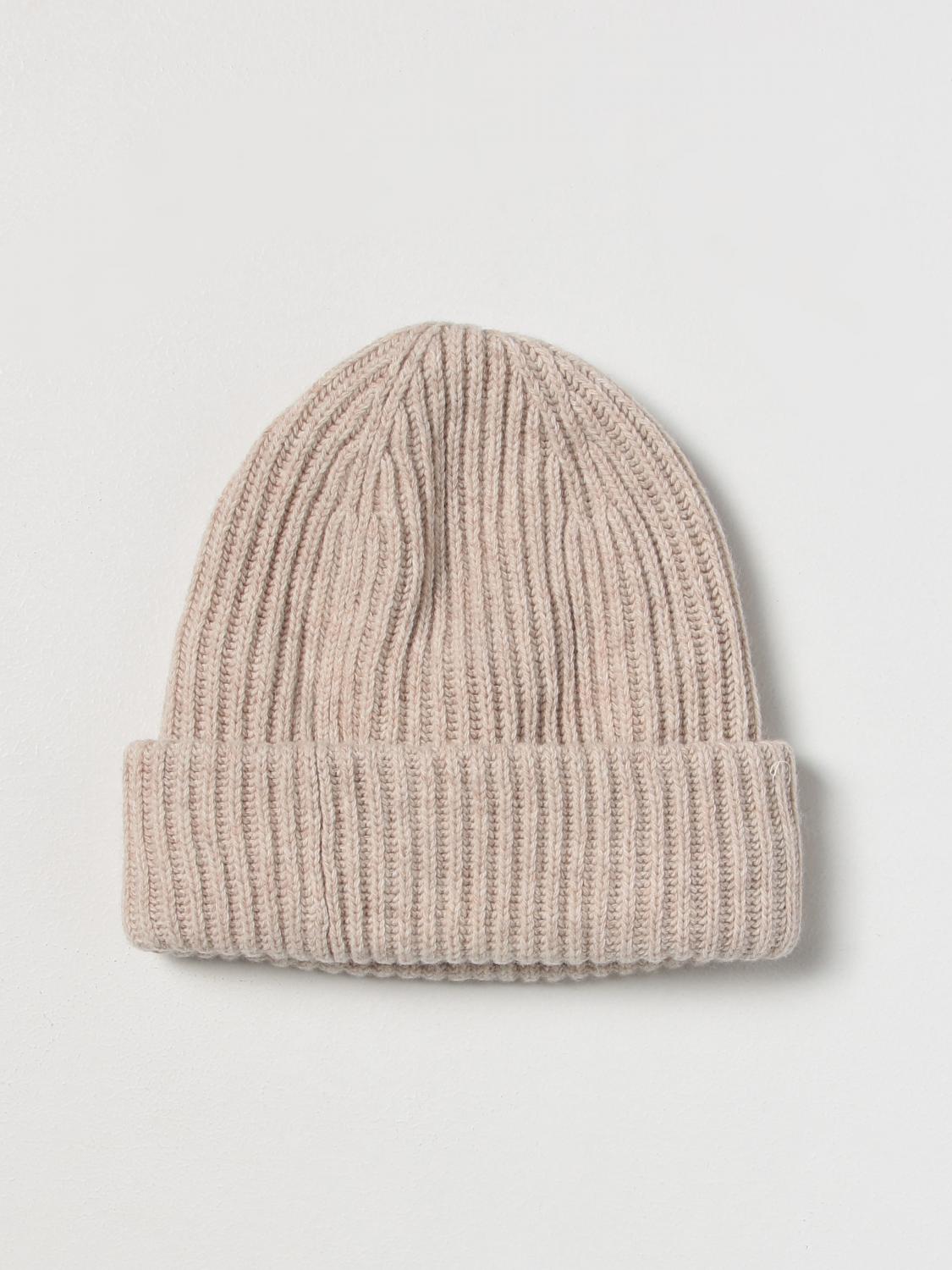 GANNI CAPPELLO: Cappello Ganni in misto lana riciclata a coste , Sabbia - Img 2