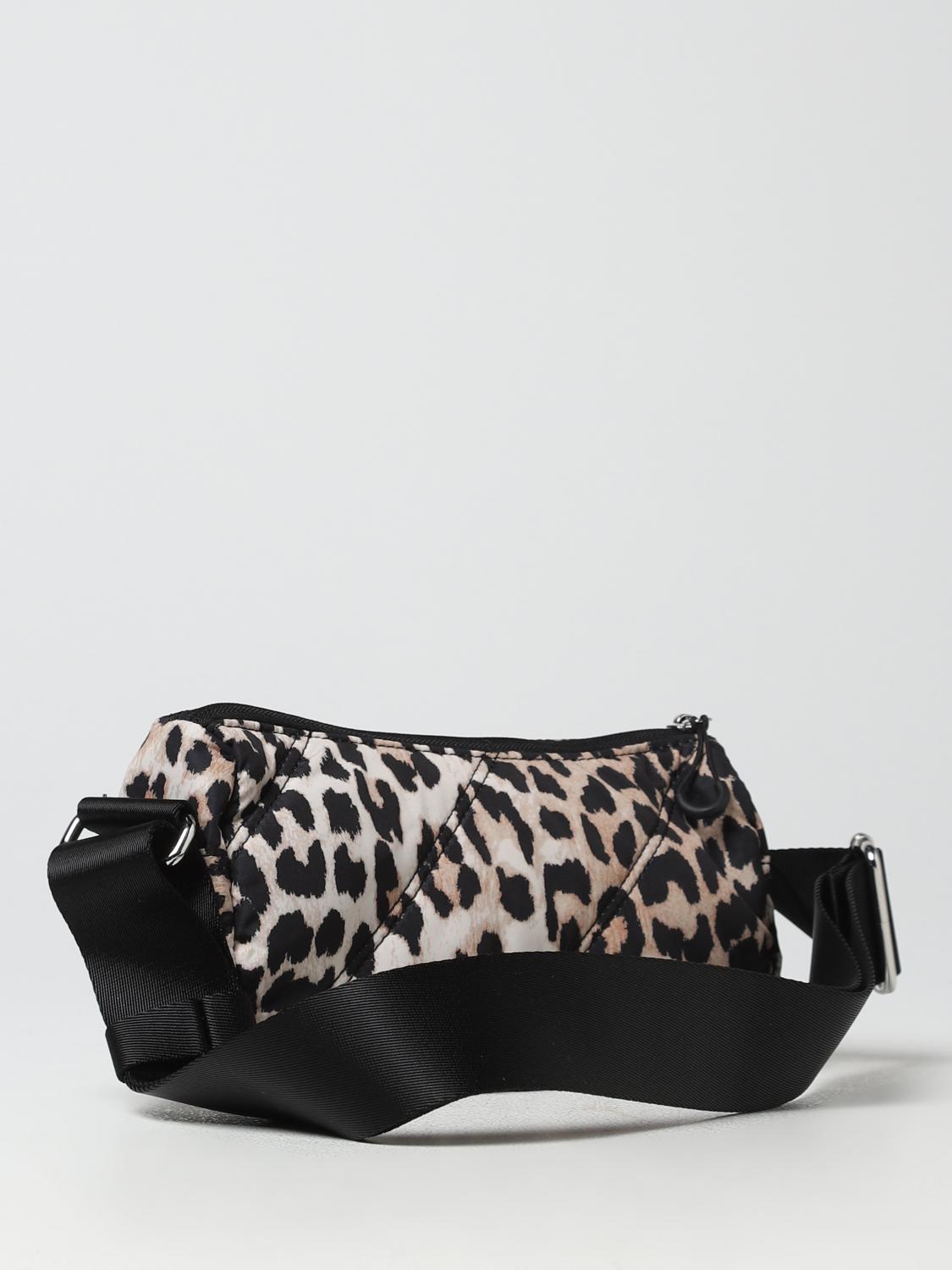 GANNI MARSUPIO: Marsupio Ganni in nylon riciclato stampa animalier, Savana - Img 2
