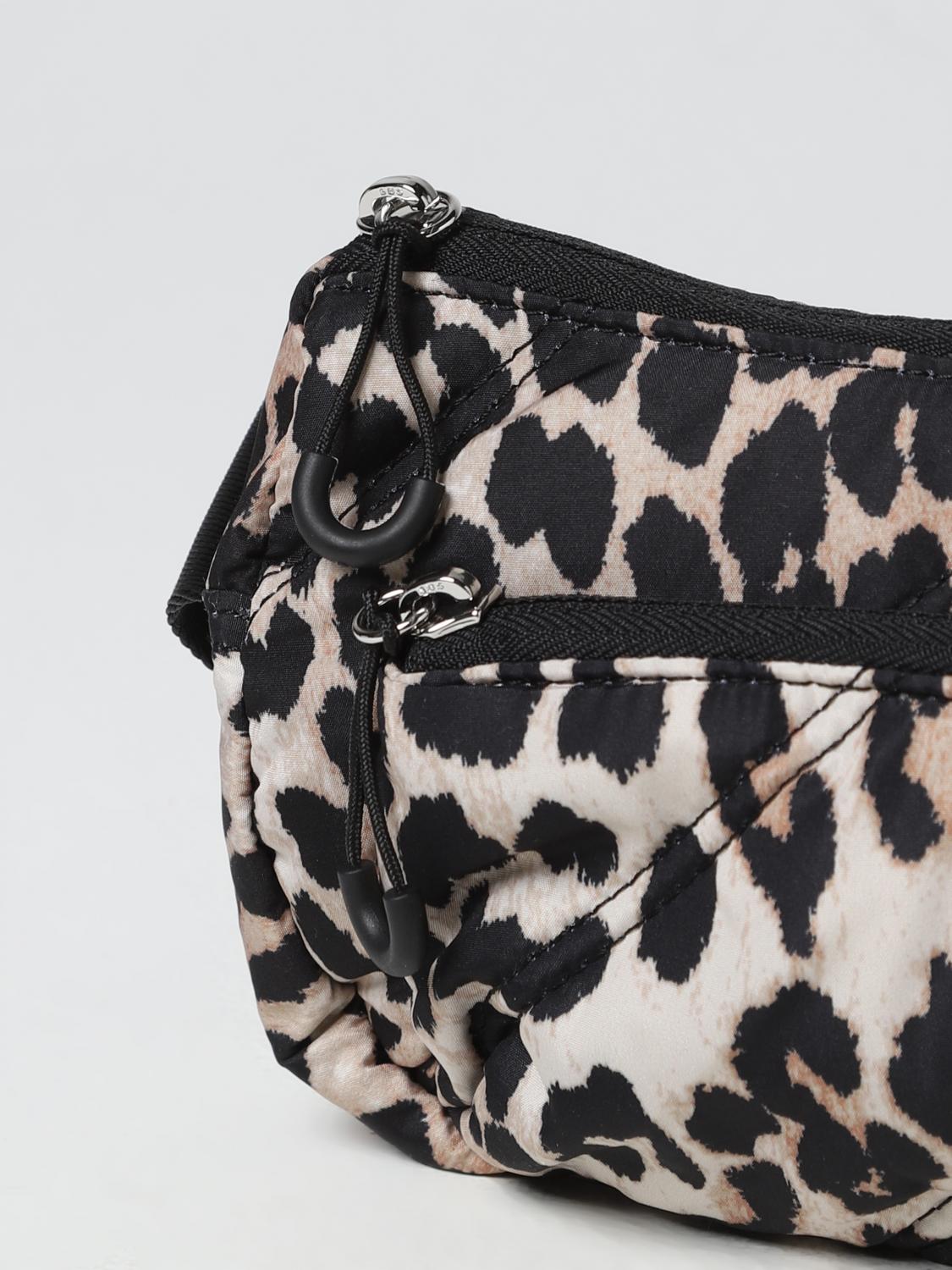 GANNI MARSUPIO: Marsupio Ganni in nylon riciclato stampa animalier, Savana - Img 3