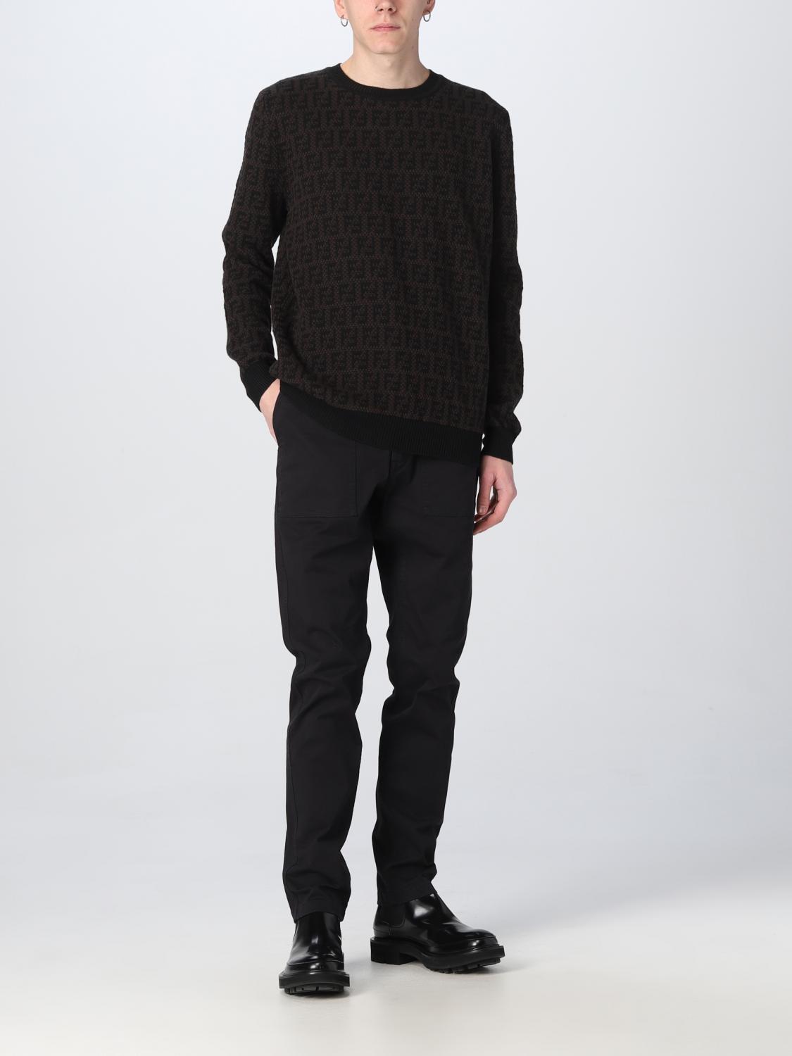 FENDI SWEATER: Fendi pullover in wool blend, Dark - Img 2
