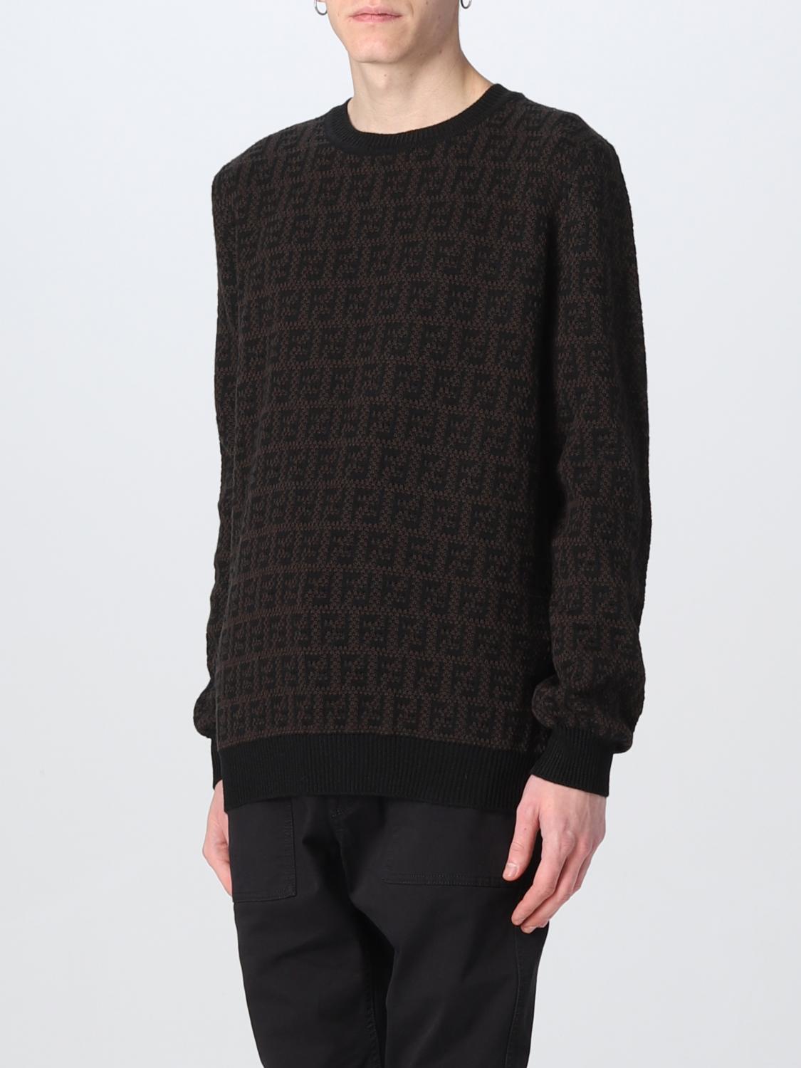 FENDI SWEATER: Fendi pullover in wool blend, Dark - Img 4
