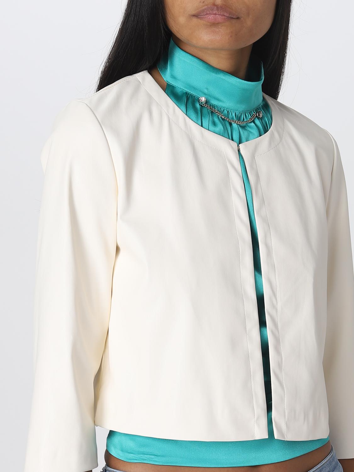 LIU JO GIACCA: Bolerino Liu Jo in pelle sintetica, Bianco - Img 4