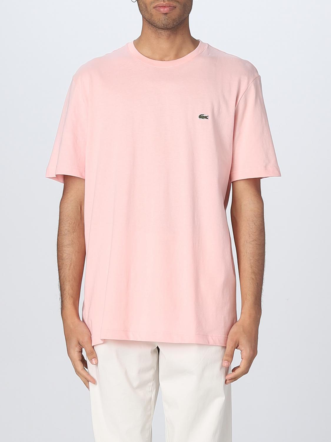 LACOSTE T-SHIRT: T-shirt men Lacoste, Pink - Img 1