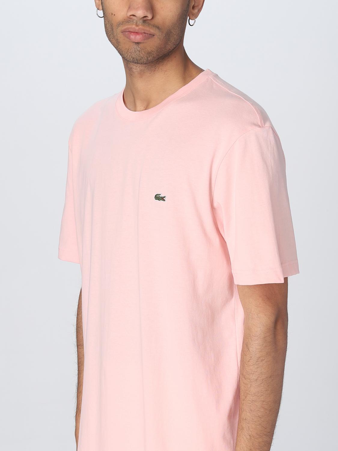 LACOSTE T-SHIRT: T-shirt men Lacoste, Pink - Img 3