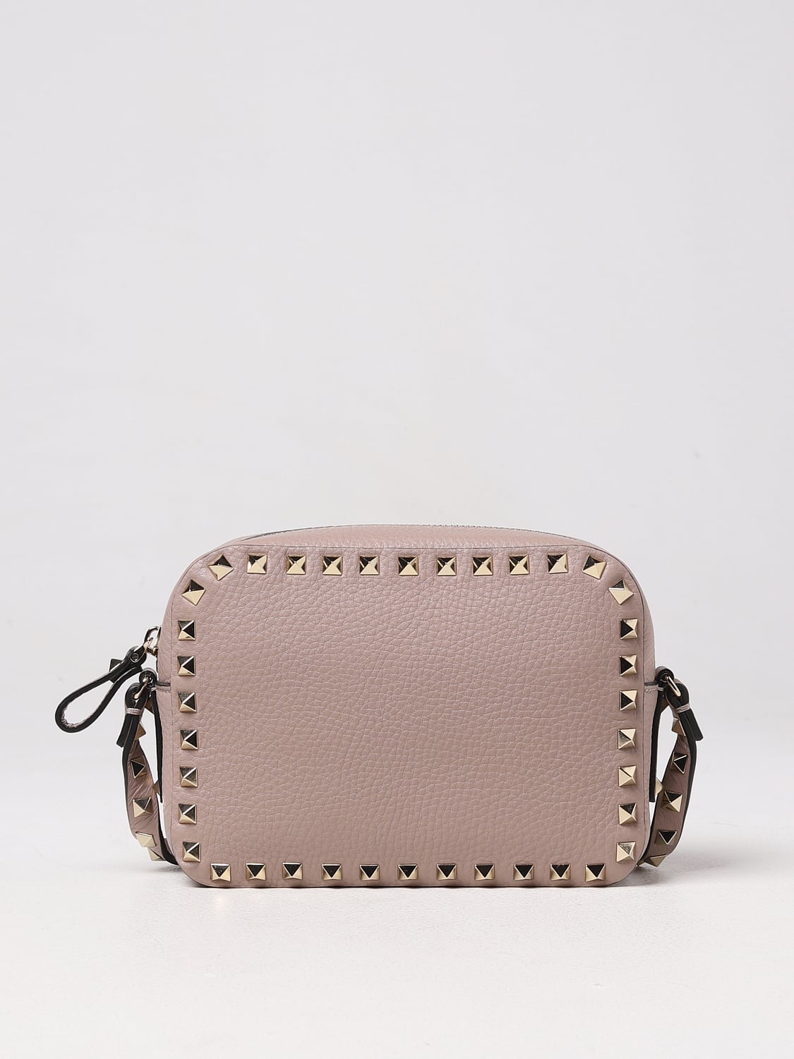 VALENTINO GARAVANI BORSA MINI: Borsa Rockstud Valentino Garavani in pelle, Cipria - Img 1