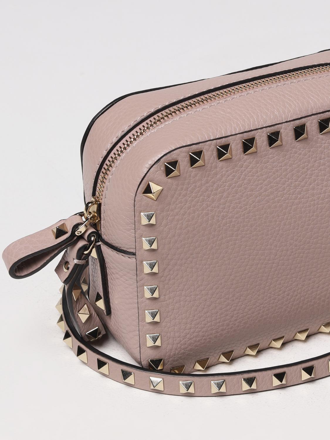 VALENTINO GARAVANI BORSA MINI: Borsa Rockstud Valentino Garavani in pelle, Cipria - Img 4